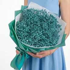 Букет из 9 Бирюзовых Гипсофил