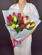Букет 23 Микс Тюльпана