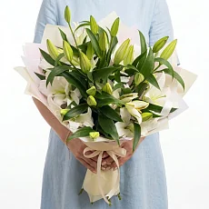 Букет из 9 Лилий в упаковке