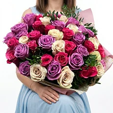 45 роз с писташью (40 см)