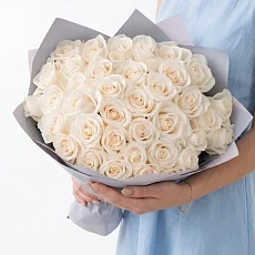 51 Кремовая Роза в упаковке