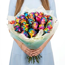 25 Радужных Роз