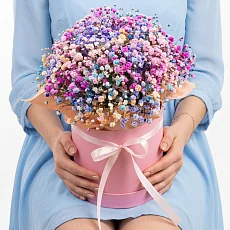 Композиция цветная гипсофила