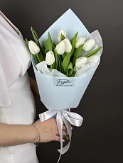 Букет Тюльпанов Белых 9 шт
