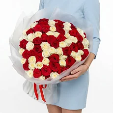 101 Белая и Красная Кенийская Роза