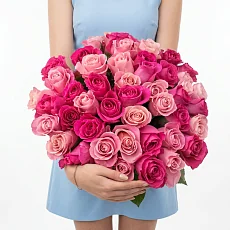 Живые цветы Розовые и Малиновые Розы