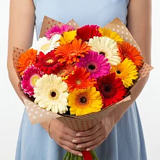 Букет из разноцветных Гербер Mix