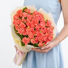 21 кустовая Роза в упаковке