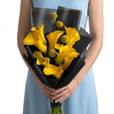 Жёлтый букет с краспедией