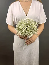 Свадебная белая гипсофила для невесты