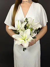 Букет невесты из белых лилий