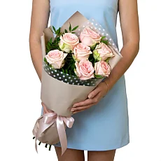 Букет из 7 розовых роз (Эквадор)