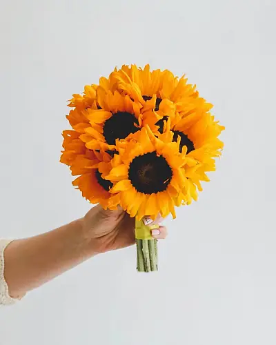 Букет невесты с подсолнухами