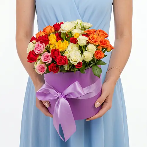 15 Кустовых роз в коробке