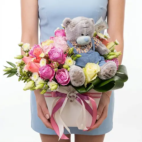 Букет нежное признание “С мишкой”