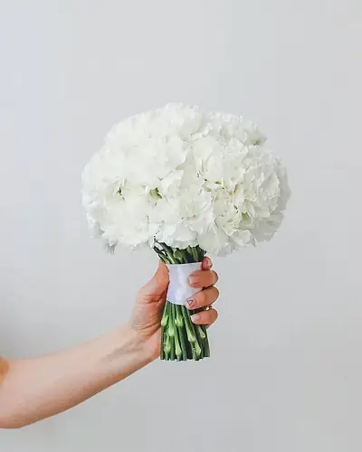 Букет невесты из белых диантусов