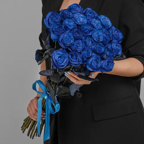 Букет из 25 Синих Роз 
