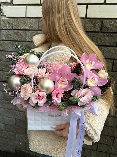 Зимняя сумка с орхидеями 