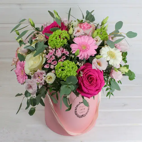 Шляпная коробка "Розовое вдохновение"