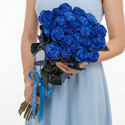 Букет из 25 Синих Роз
