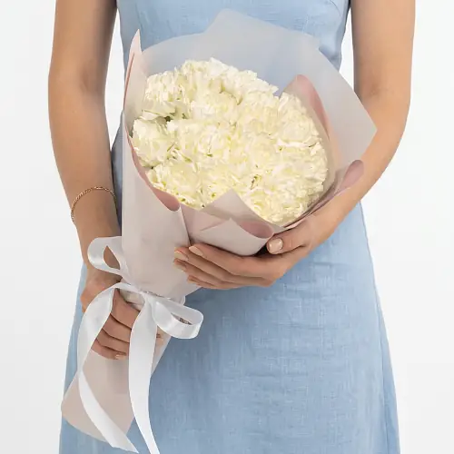 15 Белых Гвоздик