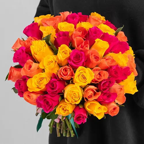 55 Роз Микс Весенний