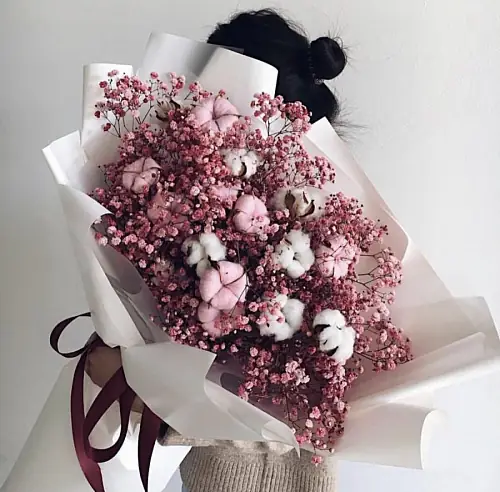 Гипсофила и хлопок