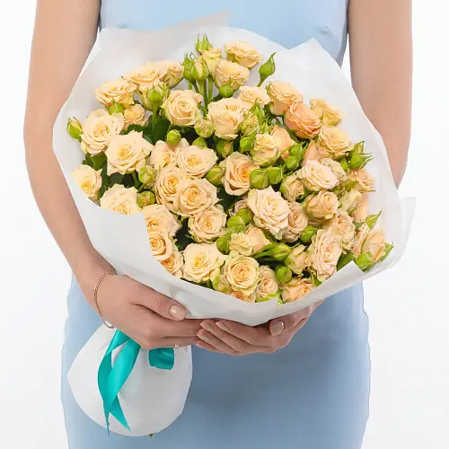 Нежная композиция из Бежевых роз