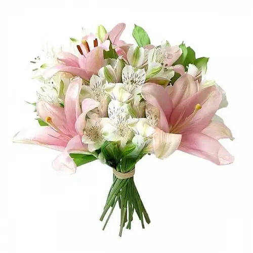 3 Лилии и Белая Альстромерия