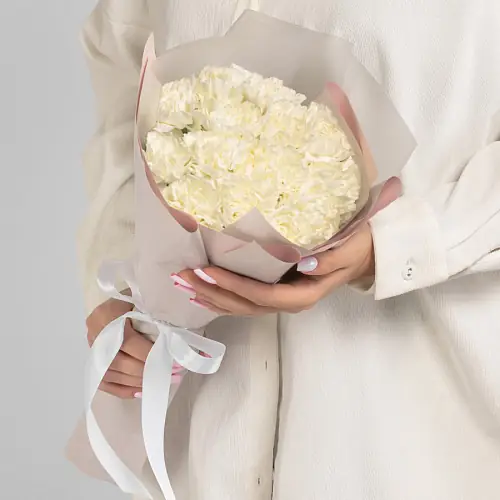 15 Белых Гвоздик