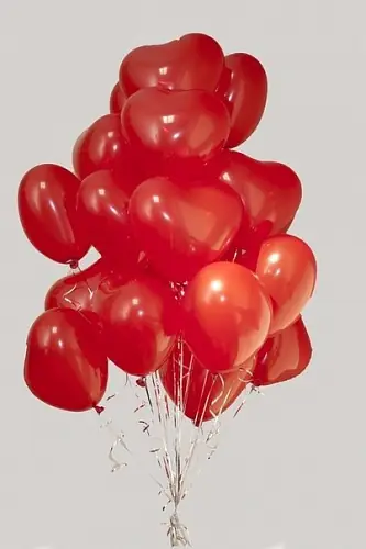 Облако шаров Пламенное Сердце 15 шт