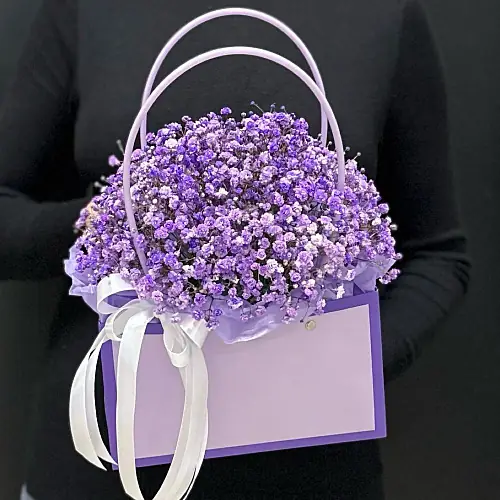 Лавандовая гипсофила в сумке 