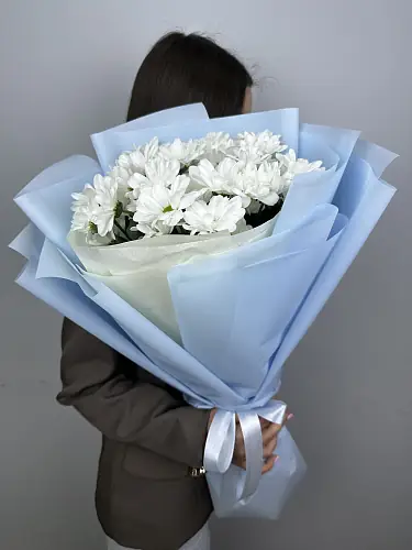 Букет из 5 кустовых хризантем