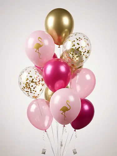 Фонтан из шаров "Фламинго", 10 шт