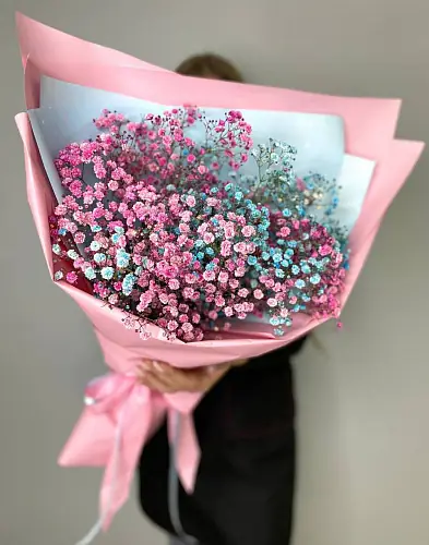 Букет радужной гипсофилы