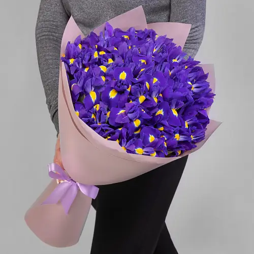   45 Синих Ирисов в упаковке