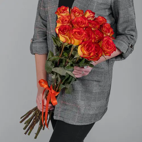 Букет из 15 Оранжевых Роз