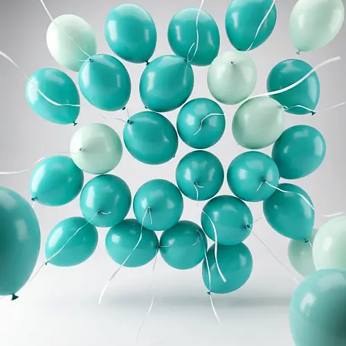 Шарики под потолок Лазурь, 20 шт.
