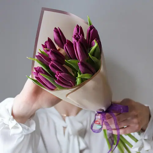 Букет Сиреневых тюльпанов 